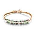 2026 New Handmade Braided Bracelet Jewelry for Women Gold Plated Crystal Beads Bracelets Bijoux Fashion Pulseras Femme