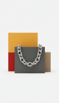 Collier chaîne argent sculptural